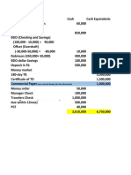 Answer To Problems On Cash & Cash Equivalents - Reinforcement Discussion