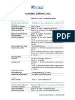 Calendario Académico 2021 Completo