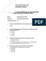 Examen Teórico Sobre Habilitación de Tipo B-737-300: (Última Actualización: Septiembre 2016)