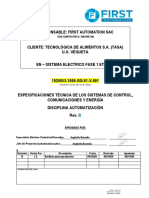 0000-00-Inf-0011 - Especificaciones Tecnicas Sistemas de Control, Comunicaciones y Energia - Revb