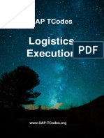 Sap Tcodes: Logistics Execution