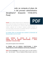 Desde Cuando Se Computa El Plazo de Prescripción Del Proceso Administrativo Disciplinario