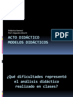 Acto Didáctico - Modelos Didácticos