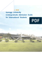 Kyonggi University Undergraduate Admission Guide For International Students