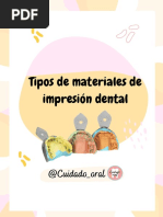 Tipos de Materiales de Impresion Dental