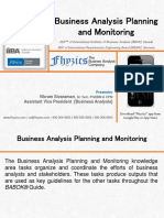 Business Analysis Planning and Monitoring