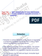 04 Unit Operations in Food Processing Contact Equilibrium Separation Processes-3: Extraction