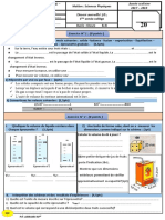 Devoir 1 Modele 3 Physique Chimie 1ac Semestre 1