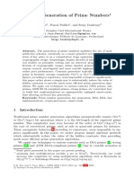 Efficient Generation of Prime Numbers