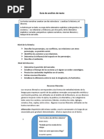 Guía Análisis de Texto Narrativo