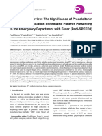 A Prospective Review: The Significance of Procalcitonin Levels in The Evaluation of Pediatric Patients Presenting To The Emergency Department With Fever (Pedi-SPEED I)