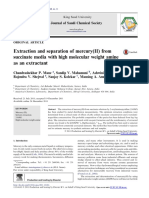 Extraction and Separation of Mercury (II) From Succinate Media With High Molecular Weight Amine As An Extractant