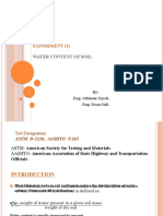 Experiment (1) : Water Content of Soil