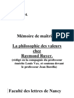 MEMOIRE Axiologie RUYER