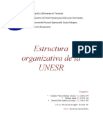 Estructura y Organización de La UNESR. Unidad IV