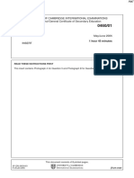 Geography: University of Cambridge International Examinations International General Certificate of Secondary Education