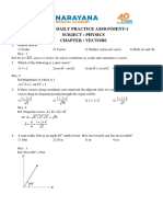 Prog-1 Daily Practice Assignment-1 Subject: Physics Chapter: Vectors