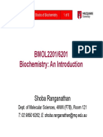 BMOL2201/6201 Biochemistry: An Introduction: Shoba Ranganathan