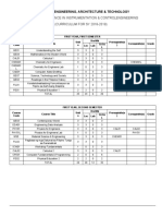 Bachelor of Science in Instrumentation & Controlengineering (CURRICULUM FOR SY 2018-2019)