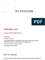 Analysing Langauge & Structure of Text