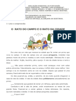 AVALIAÇÃO BIMESTRAL DE PORTUGUÊS 3º Bi 1