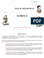 Programa de Lectoescritura Completo Orientacionandujar Consonante S