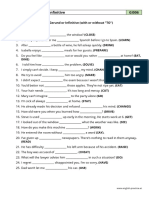 B1 Gerund and Infinitive GI006: Fill in The Correct Form: Gerund or Infinitive (With or Without "TO")