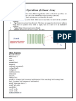 Stack Operations of Linear Array: Lab Report No. 5