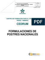 Formulas de Postres Nacionales