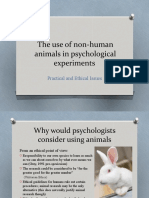 The Use of Non-Human Animals in Psychological Experiments: Practical and Ethical Issues