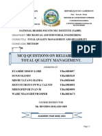 MCQ Reliability in TQM