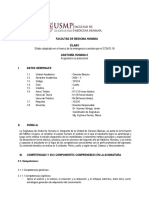 Silabo Anatomia Humana II 2020 II - No Presencial