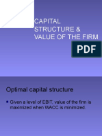 Capital Structure & Value of The Firm