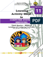 Learning Activity Sheet In: Computer Systems Servicing