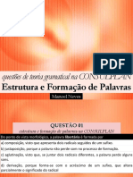 Questões de Teoria Gramatical Na CONSULPLAN: Estrutura e Formação de Palavras