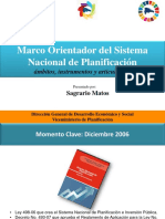 Marco Orientador Del Sistema Nacional de Planificación. Institucionalidad