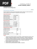 Práctica de Ejercicios Costos Estimados y Reales