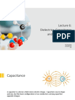 Lecture 6 Dielectrics - Capacitance and Stored Energy