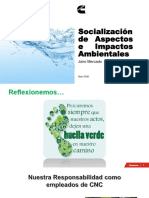 Socialización de Aspectos e Impactos Ambientales