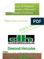 Analysis of Financial Statements of Dawood Hercules Fertilizers