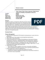 Job Description Business Analyst: Page 1 of 5