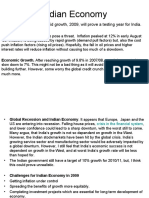 Indian Economy: After Several Years of Rapid Growth, 2009, Will Prove A Testing Year For India