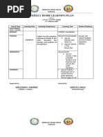 Weekly Home Learning Plan: Buhisan Night High School