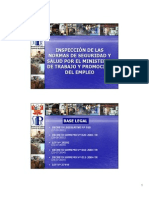 Inspeccion de Las Normas de Seguridad y Salud Por El Ministerio de Trabajo y Promocion Del Empleo - Ministerio de Trabajo