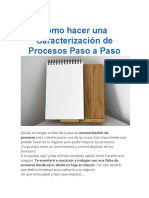 Como Hacer Una Caracterización de Procesos Paso A Paso