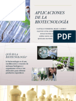 Aplicaciones de La Biotecnología