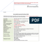 Irrevocable Corporate Purchase Order: (Not More Than 5 Banking Days Old)