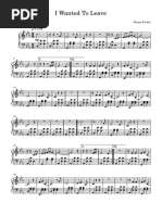 I Wanted To Leave Piano Sheet Music