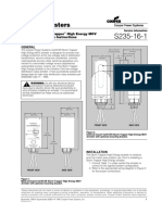 Surge Arresters: Varistar Storm Trapper High Energy Mov Arrester Installation Instructions