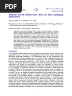 Chitosan Based Antimicrobial Films For Food Packaging Applications